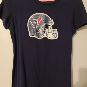 Glittery Texans shirt womens